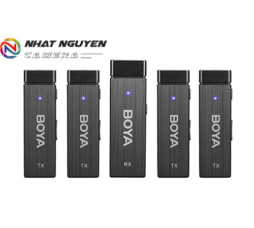 Boya BY-W4 - Micro Thu Âm Không Dây BY W4 Micro Wireless ( 4TX + 1RX) 4 người nói - Bảo hành 12 tháng
