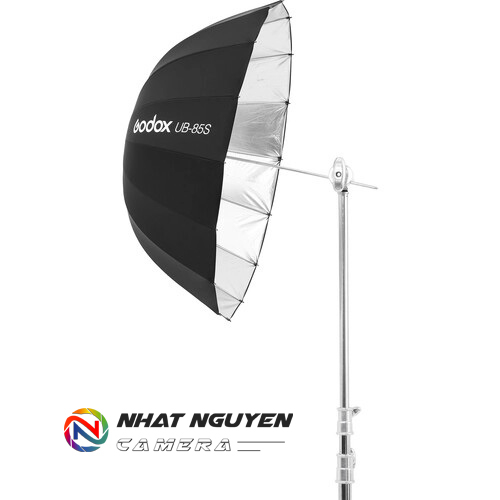 Dù Phản Bạc 85cm Godox - Softbox Godox Silver Parabolic Umbrella UB-85S, kèm vải lọc