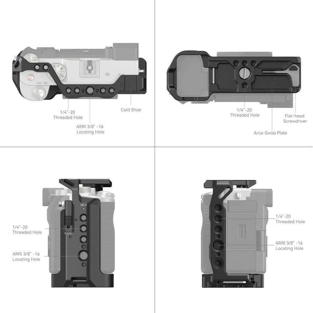 SMALLRIG Camera Cage for Sony A7C - 3081B