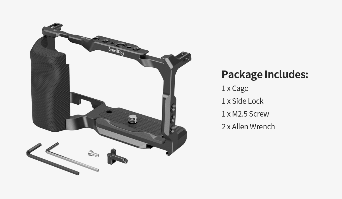 SMALLRIG Camera Cage with Grip for Sony ZV-E10 - 3538B