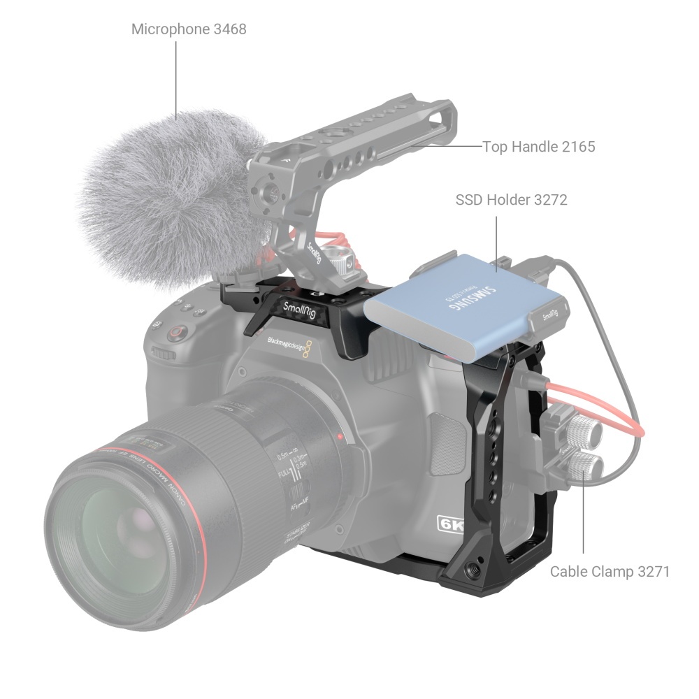 SmallRig Camera Half Cage for BMPCC 6K Pro 6K Pro / 6K G2 - 3665