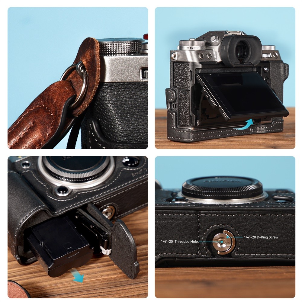 SMALLRIG Half Case / Wrist Strap Kit for FUJIFILM X-T5 - 3927