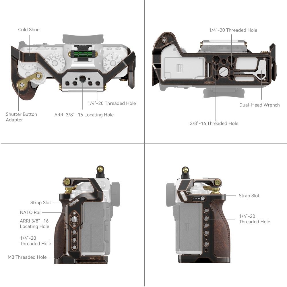 SmallRig Retro Cage for FUJIFILM X-T5 - 3870