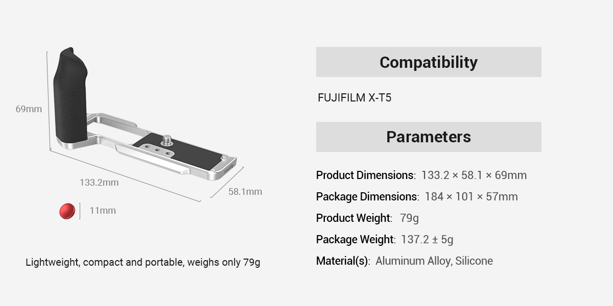 SmallRig L-Shape Grip for FUJIFILM X-T5 - 4136