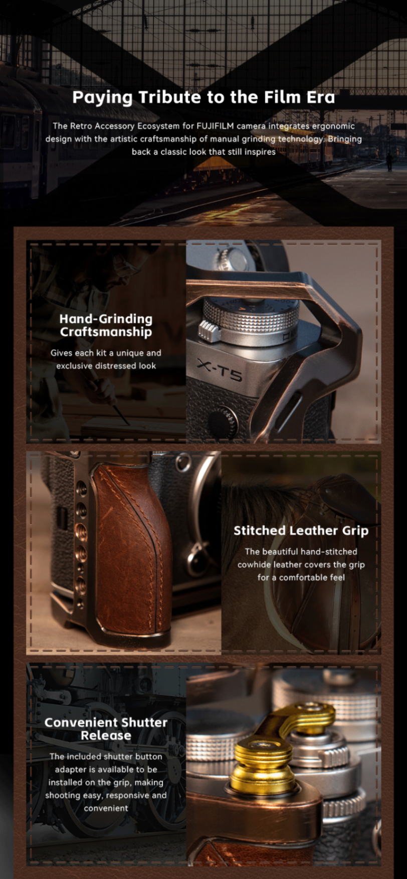 SMALLRIG Retro Handheld Cage Kit for FUJIFILM X-T5 - 3872