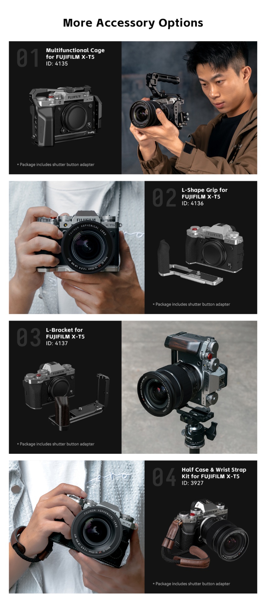 SMALLRIG Retro Handheld Cage Kit for FUJIFILM X-T5 - 3872