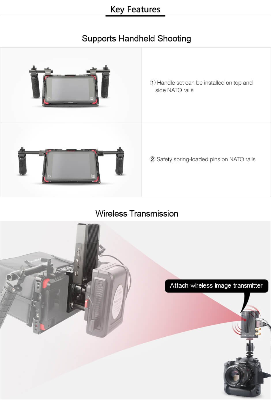 SmallRig Atomos 7" Monitor Cage with Sunhood 2008