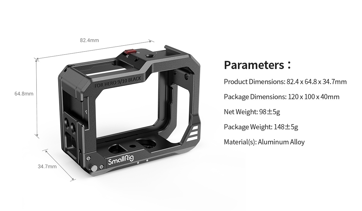 SmallRig GoPro Hero 11/10/9 Black Camera Cage 3084B