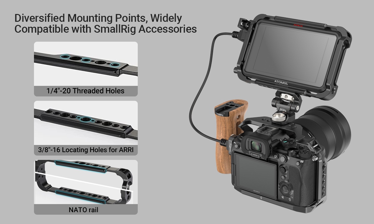 SmallRig Cage Kit for Atomos Ninja V/Ninja V+ 3788