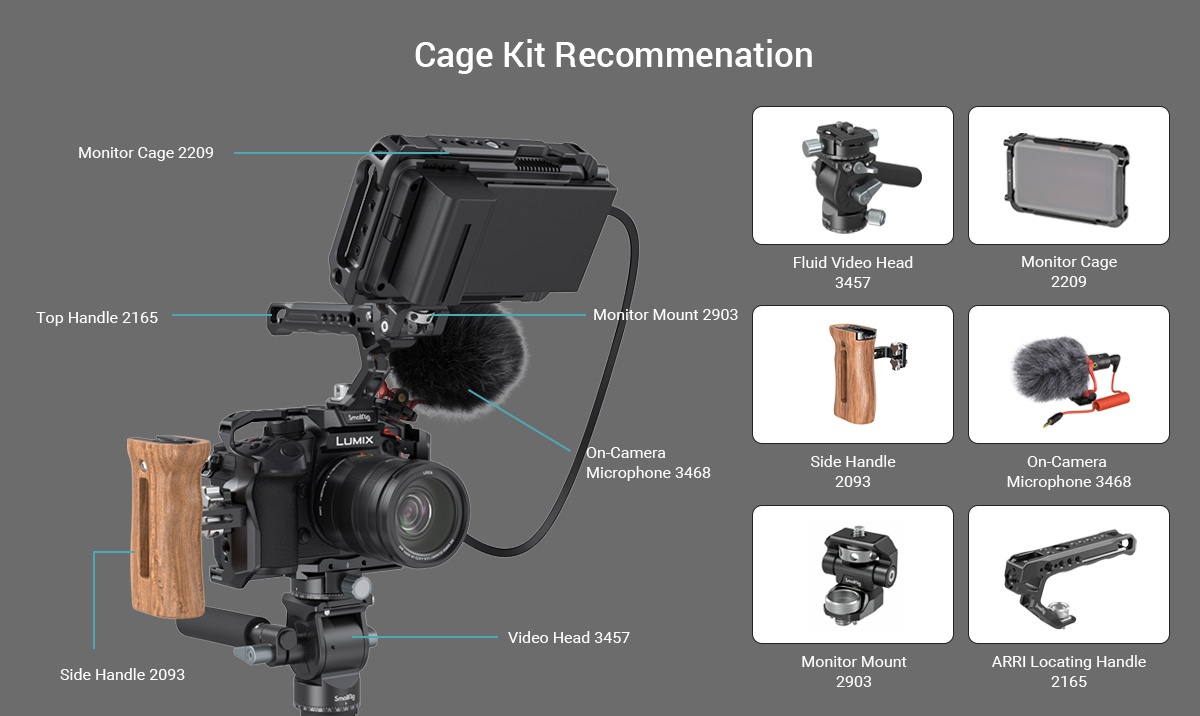 SmallRig Full Camera Cage for Panasonic LUMIX GH6 3784