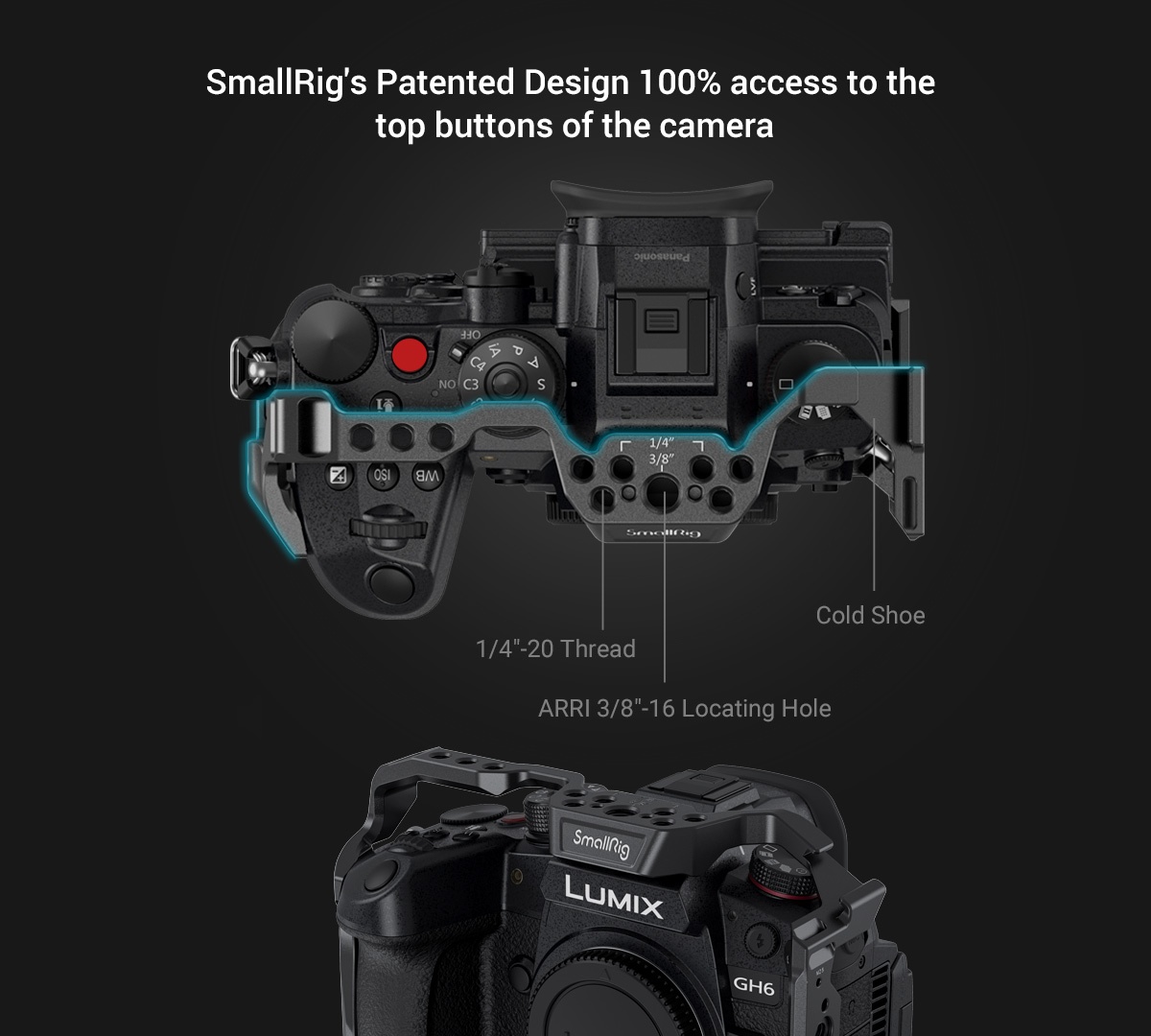 SmallRig Full Camera Cage for Panasonic LUMIX GH6 3784