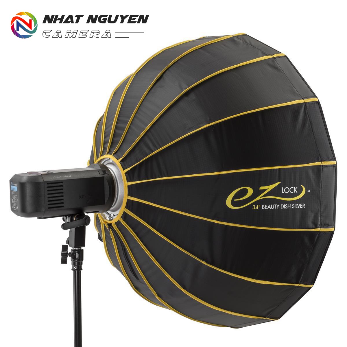 Glow EZ Lock Collapsible Silver Beauty Dish 86cm