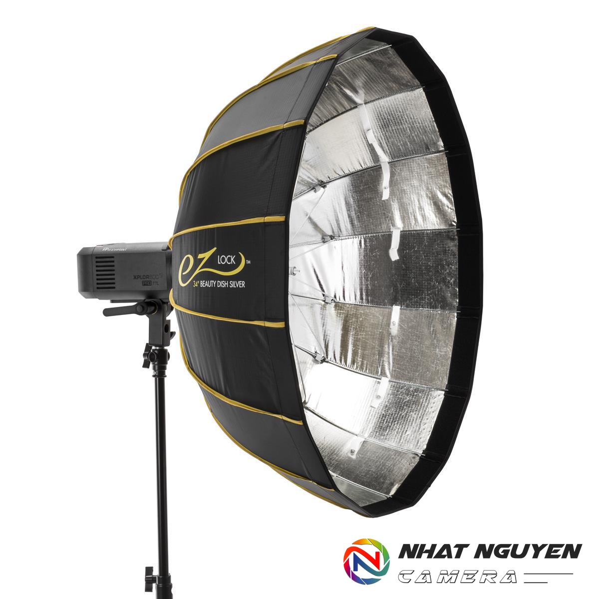 Glow EZ Lock Collapsible Silver Beauty Dish 86cm