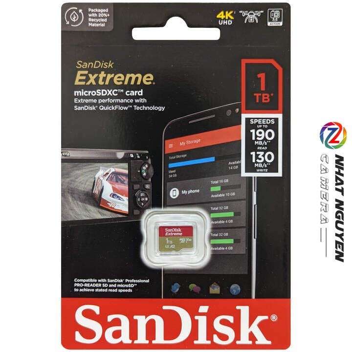 Thẻ nhớ MicroSD Sandisk Extreme 1TB 190MB