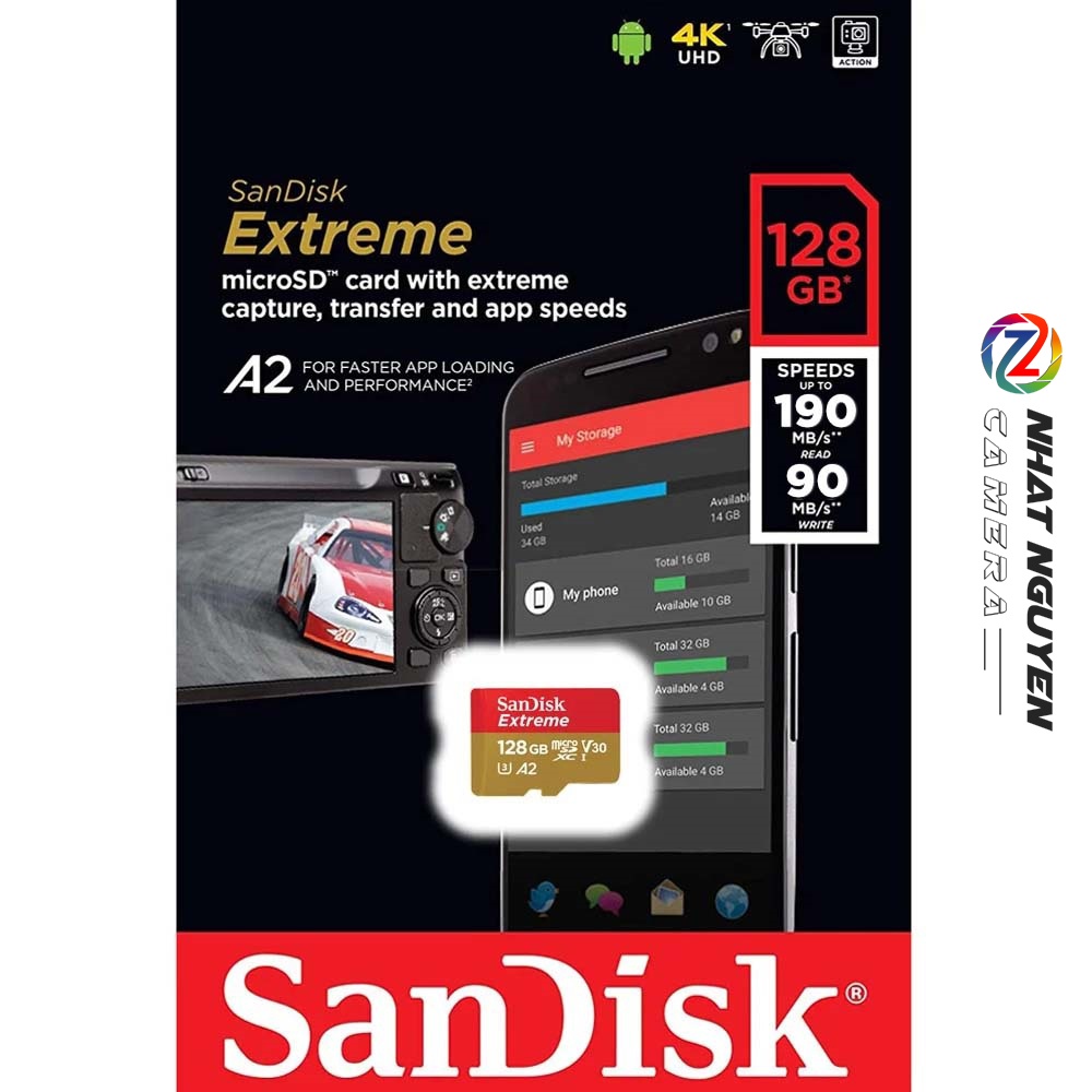 Thẻ nhớ MicroSD Sandisk Extreme 128GB 190MB