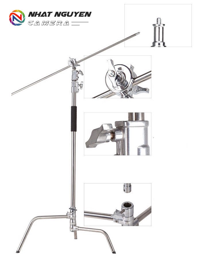 Chân C-Stand Inox CK1 Pro (2 khớp + 1 tay boom)