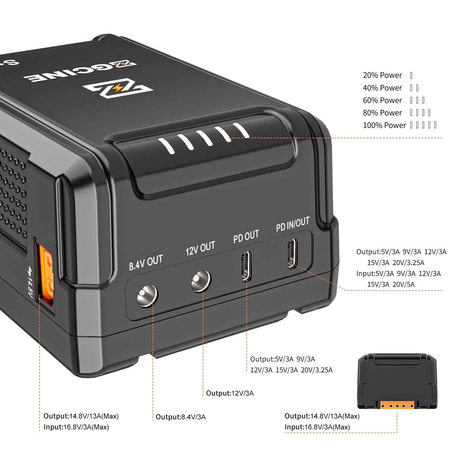 ZG-S150 V Mount Battery - Pin ZGCINE S150