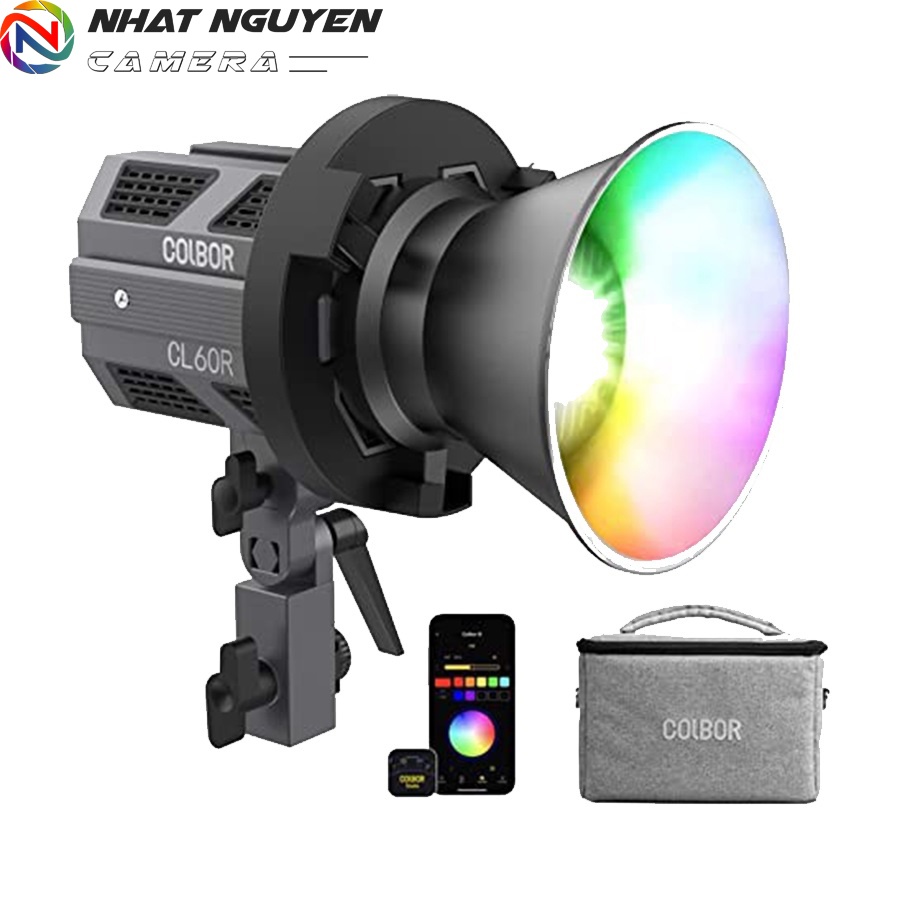 Đèn COLBOR CL60R COB Video Light - RGBWW65W Full Color 2700K-6500K Bowens Mount APP Control