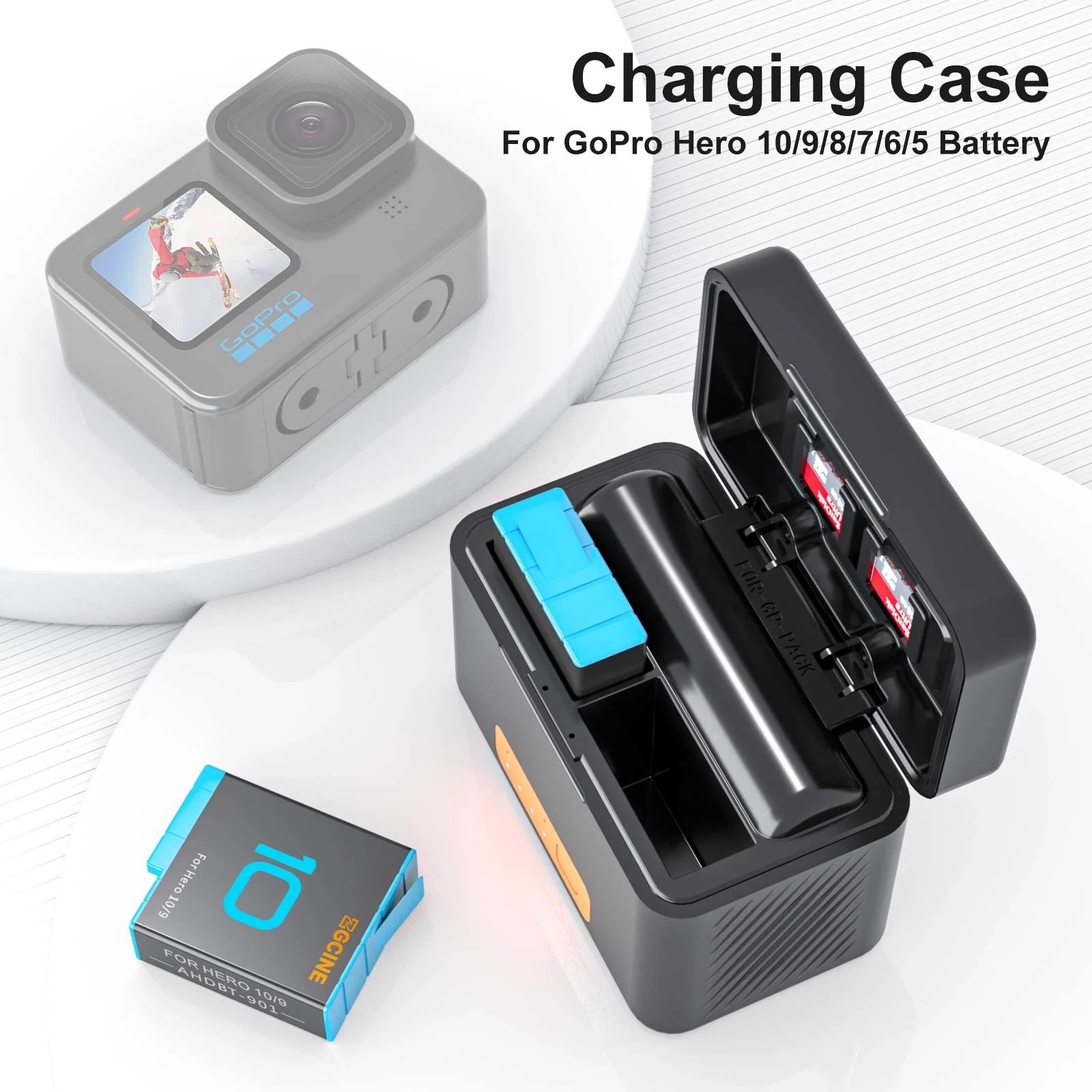 ZGCINE PS-G10 MINI Charging case for GoPro battery with 2 Charging Slots