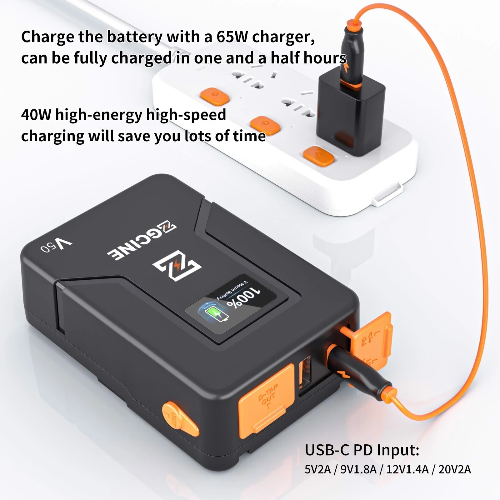 ZG-V50 V-MOUNT BATTERY 50Wh POCKET SIZE WITH PD FAST CHARGING - Pin Vmount ZGCINE V50