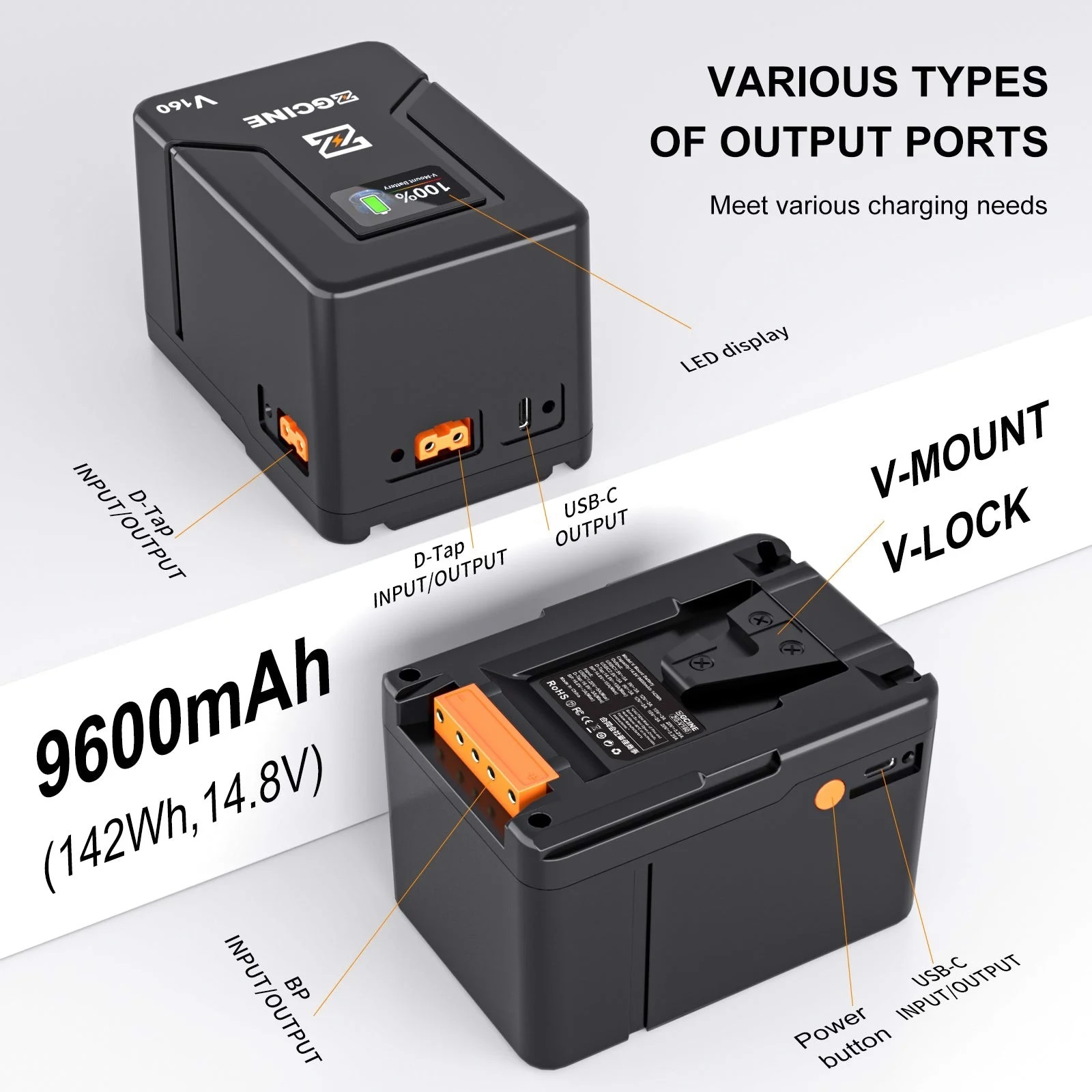 ZG-V160 V-MOUNT BATTERY - Pin ZGCINE V160