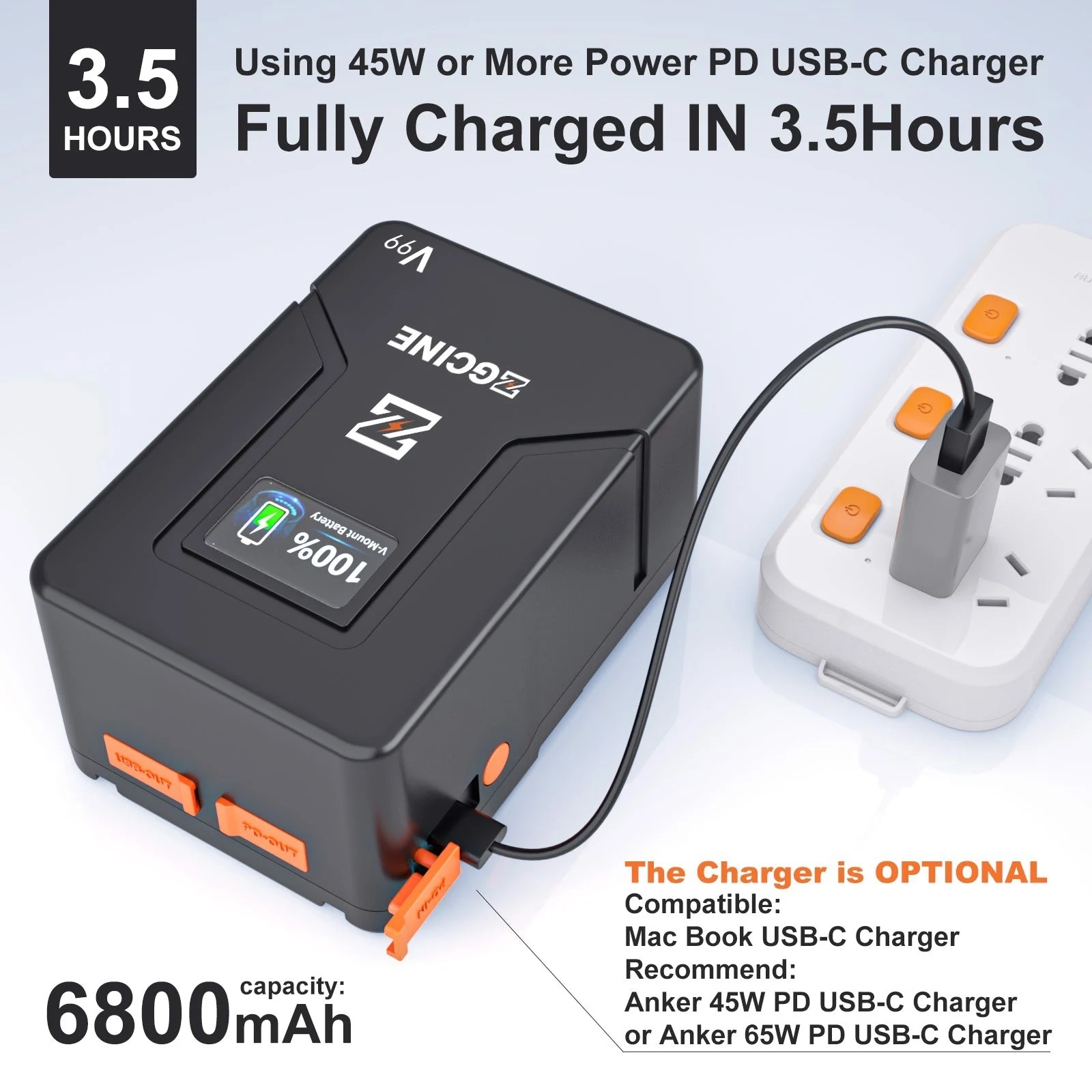 ZG-V99 V-MOUNT BATTERY 99Wh POCKET SIZE WITH PD FAST CHARGING - Pin ZGCINE V99