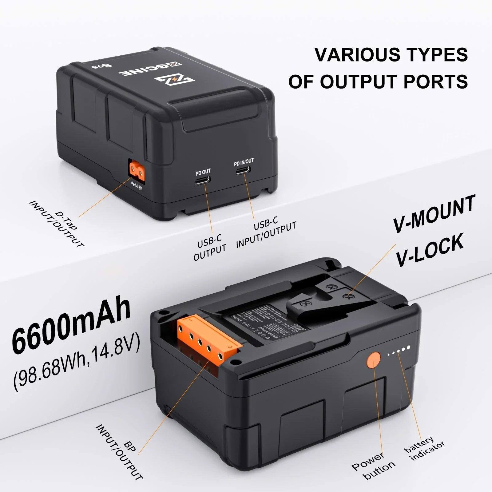 ZG-S95 V Mount Battery - Pin ZGCINE S95