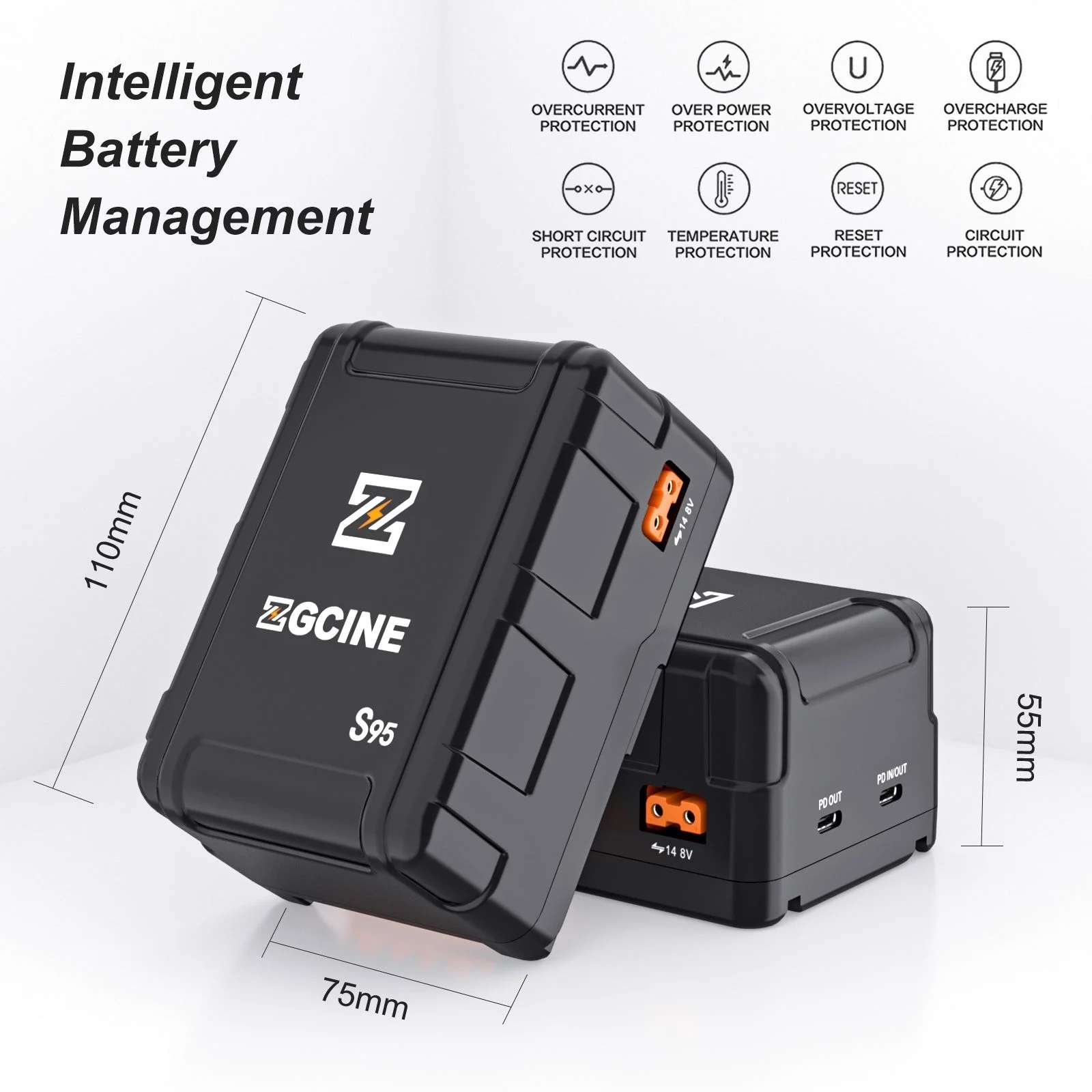 ZG-S95 V Mount Battery - Pin ZGCINE S95