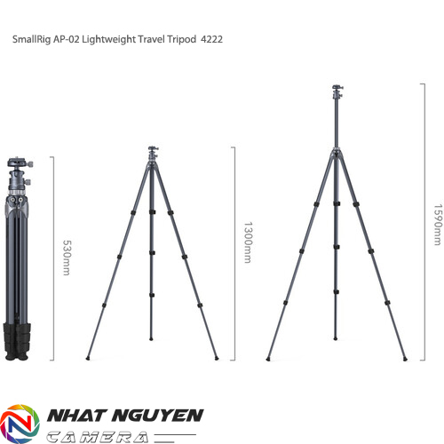 Chân máy ảnh SmallRig AP-02 Lightweight Travel Tripod - 4222