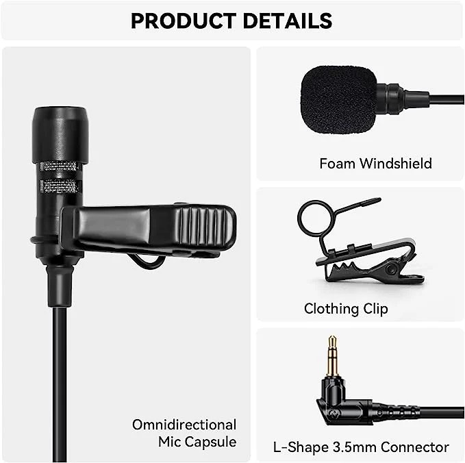 LARK MAX Lavalier Microphone (Black) - Micro cài áo Hollyland LARK MAX Lav