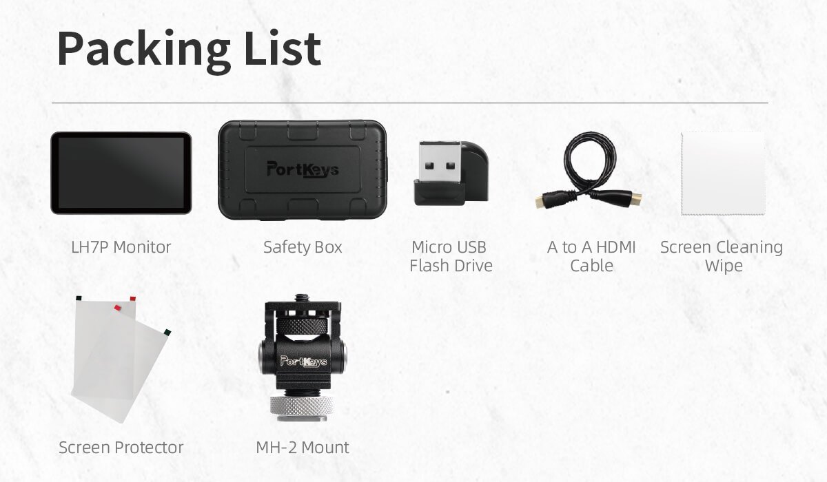 Monitor PORTKEYS LH7P 7" - Màn hình quay phim PORTKEYS