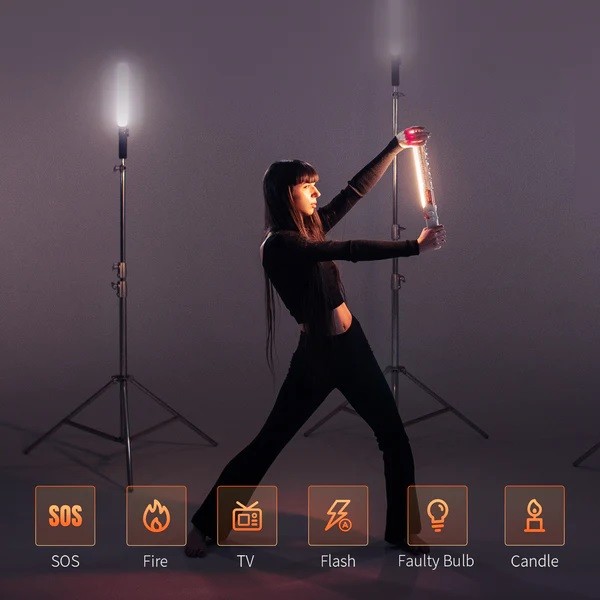 Zhiyun FIVERAY V60 Bi-Color LED Light Wand - COMBO KIT (dài 42cm, màu TRẮNG)