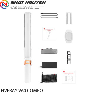 Zhiyun FIVERAY V60 Bi-Color LED Light Wand - COMBO KIT (dài 42cm, màu TRẮNG)