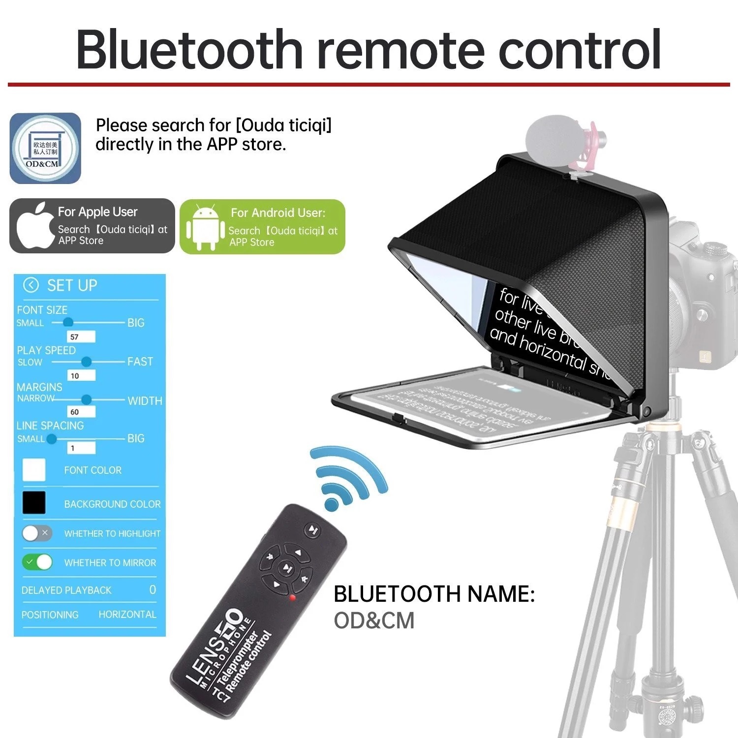 Máy nhắc chữ Teleprompter TC7 Lensgo