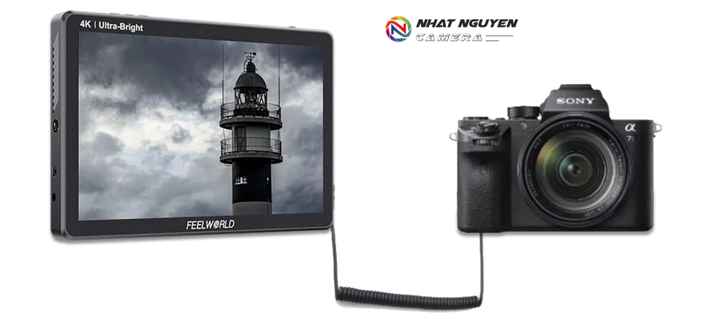 FEELWORLD LUT11S MÀN HÌNH CẢM ỨNG MÁY ẢNH DSLR MÀN HÌNH CẢM ỨNG 10.1 INCH 2000NIT ĐẦU RA ĐẦU VÀO HDMI 3G SDI 4K