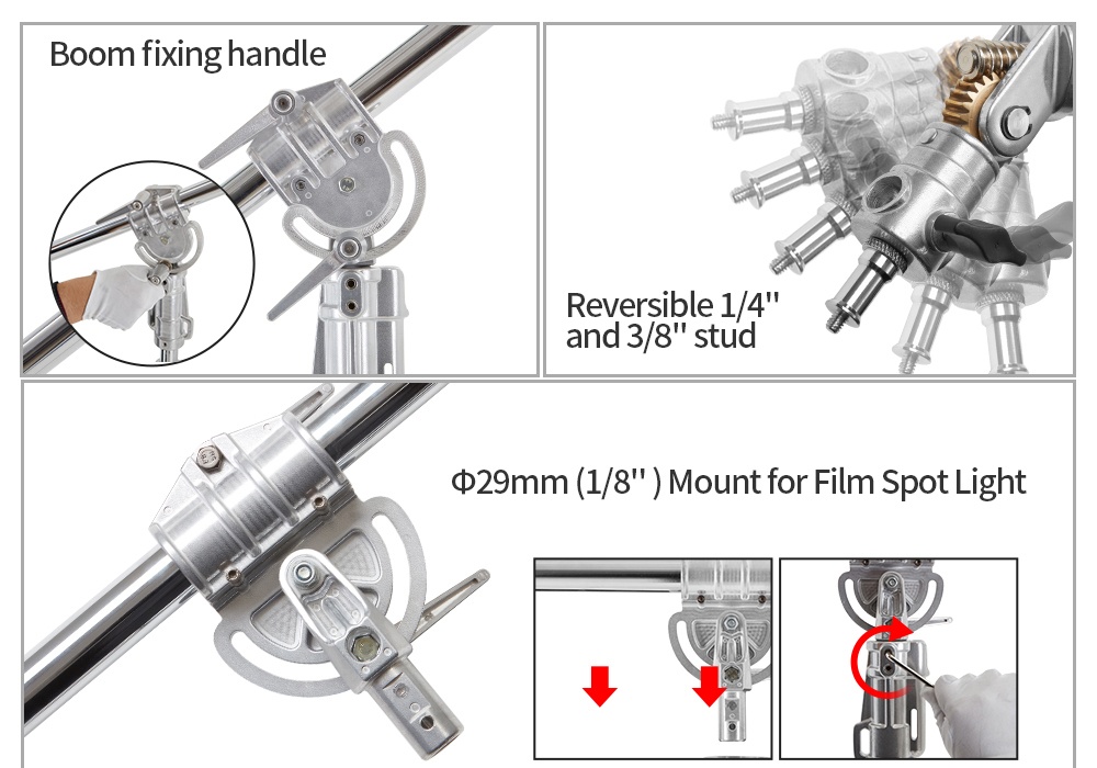 Chân đèn tay boom Jinbei BM-300 Boom Steel Light Stand