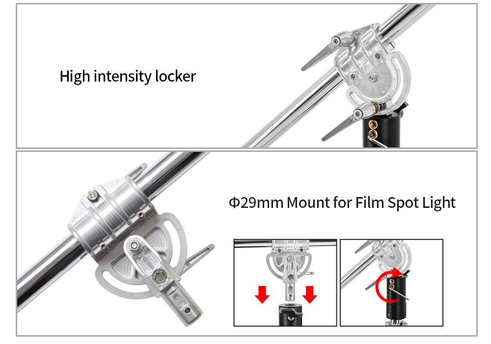 Chân Boom Jinbei BM-395 Hand Lifting Steel Studio Stand