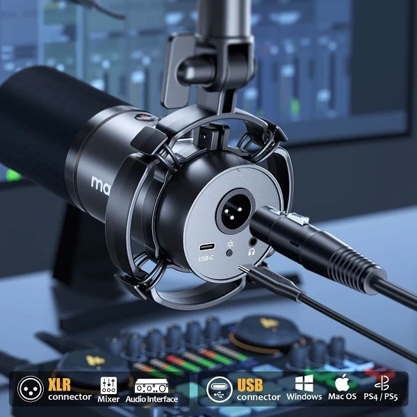 MAONO PD200X - Mic Maono PD200X Podcast Hai Chế Độ Cổng USB / XLR RGB Kèm Mic XLR Cho PC / Điện Thoại