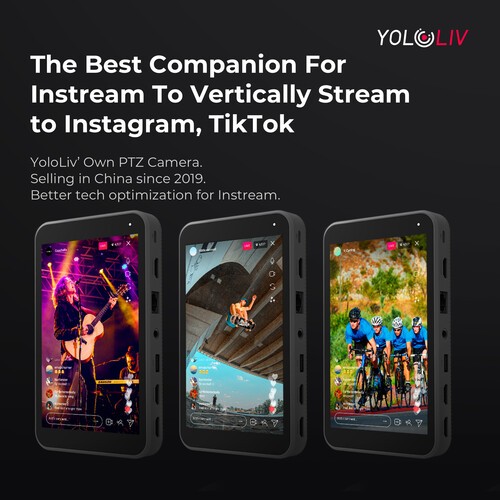 YoloLiv Verticam 1080p Vertical Live Streaming PTZ Camera with 12x Optical Zoom