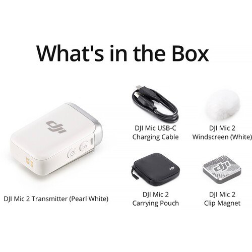 DJI Mic 2 Transmitter ( Pearl White ) - Chính hãng