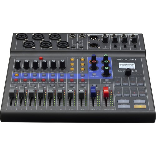 ZOOM L8  Máy Ghi Âm - Zoom LiveTrak L-8 Portable 8-Channel Digital Mixer and Multitrack Recorder