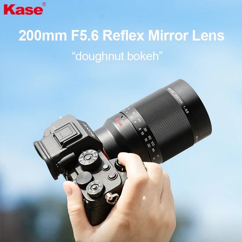 Kase 200mm F5.6 MF Full Frame Reflex Mirror Lens cho Canon EF mount