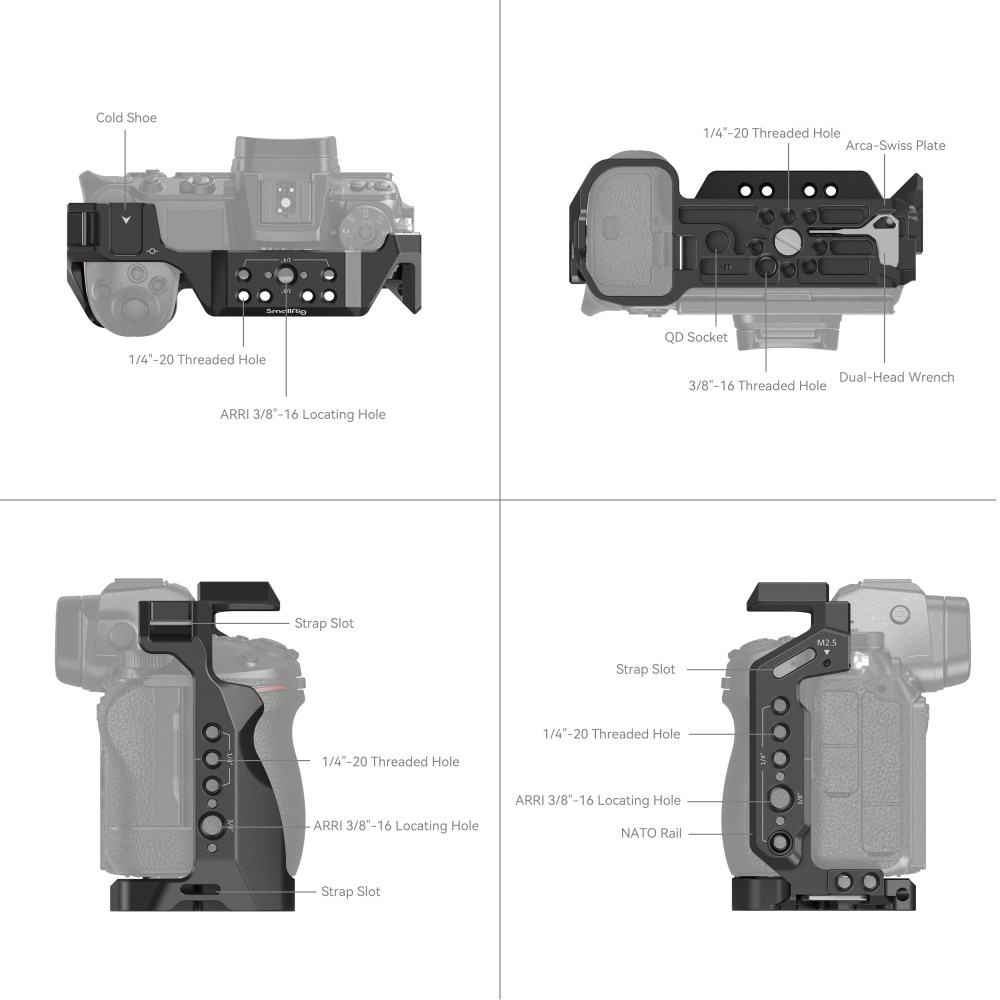 Khung SmallRig Cage cho máy Nikon Z5 / Z6 / Z7 / Z6II / Z7II - 2926B