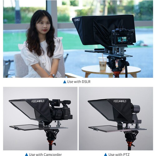 Máy nhắc chữ FeelWorld TP16 Folding Teleprompter kèm Remote Control dùng cho Tablets