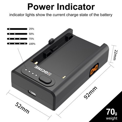 ZGCINE NPF 01 Battery Adapter and Charger