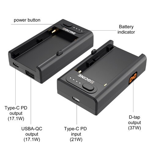 ZGCINE NPF 01 Battery Adapter and Charger