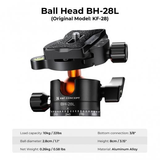 Chân máy ảnh Tripod K&F CONCEPT K254A3 Chất liệu hợp kim