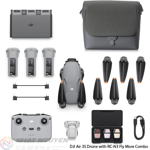 Air 3S Combo RCN3 - DJI Air 3S Drone with RC-N3 Fly More Combo