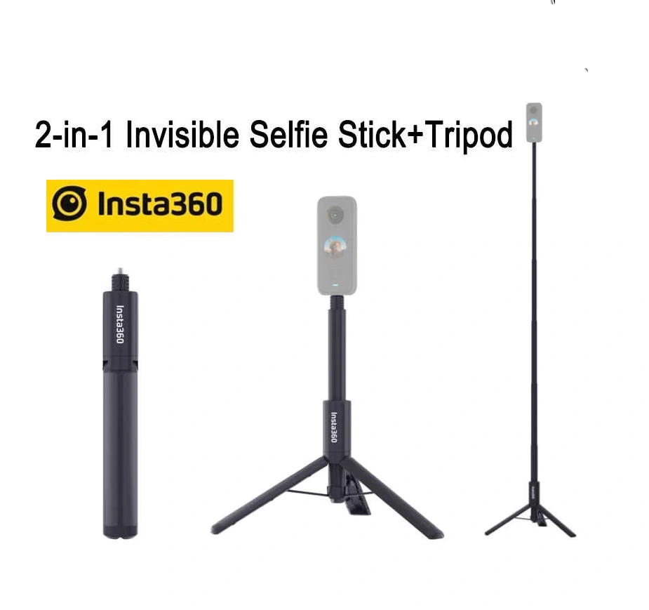 Gậy Insta360 2 in 1 Invisible Selfie Stick + Tripod cho Insta360 X3, X4, GO 2, ONE X2, ONE R, ONE X