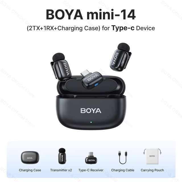 Boya Mini 14 (1 RX Type-C + 2 TX)